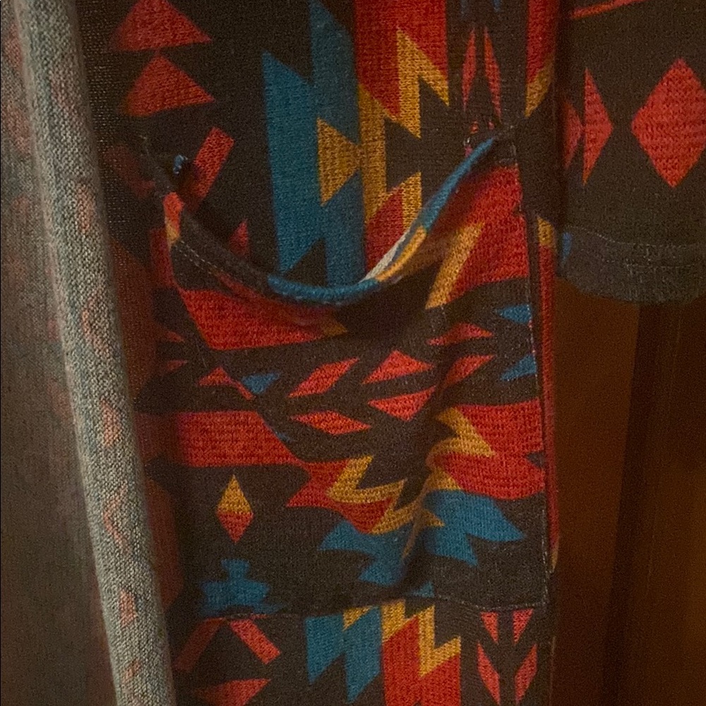 Colorful Geometric Patterned Women's Coat - Picture 2 of 6